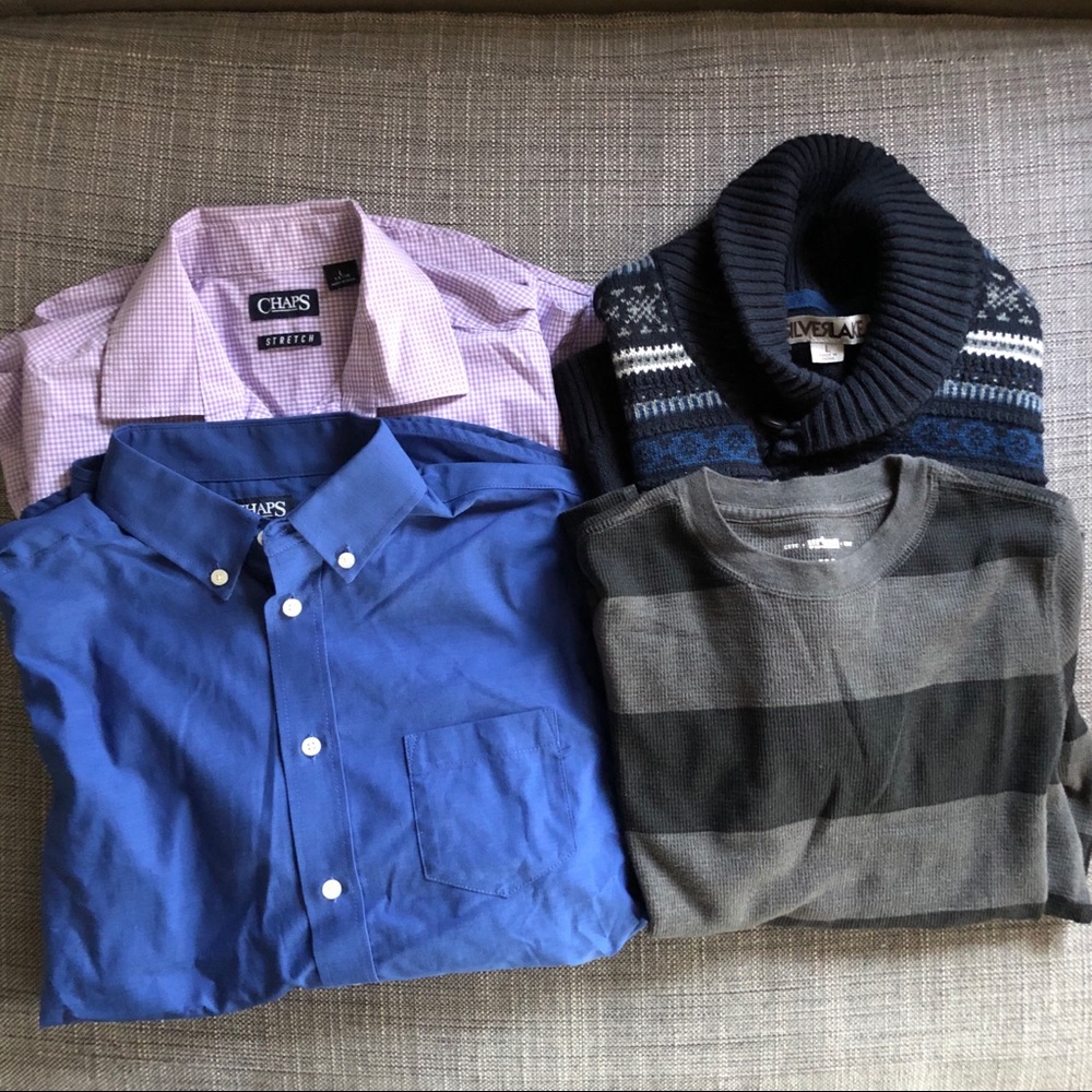 Lot of 4 boys L 14/16 Chaps long sleeve/thermal